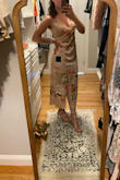 Bought this dress for an outdoor summer wedding. The material seemed very thin and a bit cheap, but I did love the design and how it fit my body. - Madison M.
