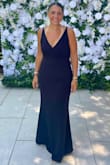 I love everything about this dress! I bought this for my brother's wedding. I lost 70 lbs before the wedding and wanted a dress that showed off my new shape, and this did not disappoint. I felt so beautiful! It is floor length though and I'm pretty tall but if you're less than 5'9, you will need higher heels! I wore 2 inch heels w the dress. - Alida P.