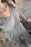 This jumpsuit is so cute! The color is spot on and it fits perfectly. I also love the adjustable tie straps! - Bianca P.