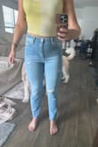 These pants fit pretty nicely. I sized down (normally, I am between a size 8 and 10, so I got a 28), and the pants fit well but a little on the tighter fit. If you're between sizes, I say go with the lower size but anything lower than your normal will def be a tighter fit. I personally prefer a slightly looser fit so if I could do it again I'd go with 29. But overall, the pants are comfortable, stretchy, and flattering. Great value - Marisa M.