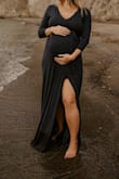 It was perfect for my maternity shoot. I had to pin the top and wear shorts but I do that for all wrap dresses. - Daniela F.