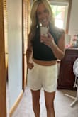 These are so classy and I am glad I went a size up. I am between a small and a medium and went with the medium. They pair well with many tops... - Katy D.