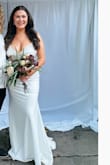 Such a beautiful dress, true to size. I'm 5'7 and 170ish lbs. I have big hips and a little tummy. Size L was PERFECT. I didn't have to have anything altered and felt super confident. - Spencer N.