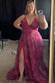 This dress looks, feels, and fits fantastic. I'm short and this dress will be perfect with a mid level heeled shoe. The dress is lightweight and perfect for an outside summer evening wedding in Southern California. The skirt is lined and the straps are adjustable. If you are looking for a beautiful, fun, comfortable dress, this is it. - Amber C.