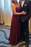 I bought this dress (along with 5 others to try) for a black tie wedding. This dress was perfect! The material looked nice and was more interesting than the others. I am postpartum and feel like it hid all my concern areas well but also made me feel good. Boob tape helped secure everything in place! I would have sized down if my bust was smaller. (It was a little long with 4" heels so I did some hemming myself which was not too difficult) - Rebecca C.