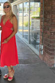 I recently bought a beautiful red dress, and I love it! The color is vibrant and perfect for making a statement. It fits well overall, but it runs a bit large around the waist, so I might have it tailored. The fabric is comfortable, and the design is well-made. A great addition to my wardrobe! Just consider sizing down for a snug fit. Can't wait to wear it out! - Alena K.