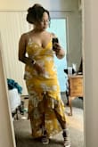 It's so much prettier than I could have imagined. I absolutely love the color and the ruffles. My camera is terrible but you can get the idea in the photo. - Michelle H.