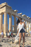 I am in love with this cover-up. I actually wore it as a top on my vacation to Greece and I got lots of compliments. The material is very light, perfect for summer! - Monica P.