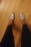 Based of the other reviews, order a half size up. I normally wear an 8.5 but I ordered a 9 and they fit perfectly and I have narrow feet. They look like I paid more than $25 for them and they're comfortable to wear. I ordered the same pair in patent black. I will be back for the leopard pair. - Tiffany E.
