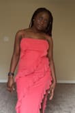 You should size up if your hips are larger than your waist. I ordered a Medium before exchanging it for a Large. It has a stretch where you can sit comfortably. It's cute. I give this an 8/10. - Victoria O.
