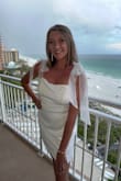 I ordered this last minute for my beach bachelorette and it was absolutely PERFECT! I got soo many compliments and felt so pretty! I'm normally a Medium, but read the reviews that it was a little short and ran a little small and it fit perfect!! It was just slightly loose in my back but it was perfect!! The detail of the bow straps is perfect. If you're considering buying, DO IT! - Rachel P.