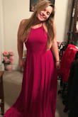 I am absolutely in love this dress, it fit amazingly on my hips. As a little bit of a curvier girl, finding a dress that looks good is hard to find sometimes. This is a dress for many different body types and looks gorgeous on your body. I just had to get it hemmed up as I am 5 foot, but it was no problem and I'm overly excited to wear it on prom night. I would definitely recommend purchasing this adoring gown!! - Angelina B.
