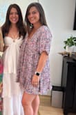 Cute but very oversized! I didn't love it on my body, tbh. Went bra-less so my boobs didn't look massive in the v-neck, but overall didn't loooove how it flattered my body personally. - Jordan B.
