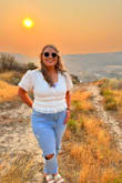 Overall I really like this shirt! The synching around the middle made it very flattering. With the length, I will probably have to wear it with high-waisted pants or shirts but I still would recommend it! - Baylie S.