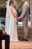I loved this dress it made me feel so beautiful and the beading is so pretty, the only con is that the length is very long even with me wearing 3in heels but overall a great dress - Kirsten K.