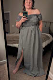 I am a shortie so getting it hemmed but otherwise the fit is perfect for curvy and busty gals. It's so flattering and runs a little big without being noticeable. Excited to wear this for my 40th birthday weekend! - Jessica W.