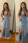 I'm in between sizes small and medium, the small fit well but no wiggle room. I ended up with the dress on the right of my picture in a medium instead of small (as pictured). If you're in between sizes, i would order one size up. - Annie D.