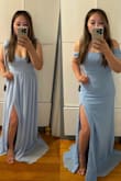 I originally ordered a small, it fit perfectly but there was no wiggle room to eat comfortably or sit (as pictured below). The medium fit better :) order up if you're in between sizes for more comfort. - Annie D.