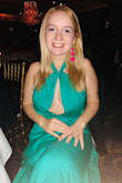 I absolutely love the color. It definitely makes the dress stands out even more. It fits true to size, but I had alter it a bit since I'm just 5'. The material was very smooth and nice. - Levi K.