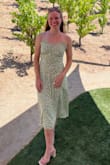 Material is nice and lays well. Fit was true to size for what I usually order from Lulus. - Erica W.