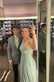 I love the color and the shape of the dress, unfortunately cause it was sold out I had to order a smaller size but with a little squeeze I was able to fit comfortably. I would order a larger size but beautiful dress all around. - Stephanie B.