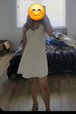 I got size small and medium. The medium fit was to loose on me. I felt more comfortable in with small dress although I felt it a little loose on my chest area. - Maria L.