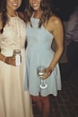 I was a little concerned about the cut of this dress, but when it arrived, I was impressed with how well it fit. Gorgeous color and just the right length. I did notice the fabric wrinkled slightly in the chest area, but my chest runs on the smaller side. Overall I was very happy with the dress. - Kelly V.