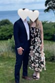 Wore this to a wedding. I'm normally a size 4 in dresses and got a small - it fit well. It's beautiful and I got a lot of compliments. The one drawback - as other reviews mention - is the straps don't stay at the adjusted length due to the fabric (they'll slip over time back to the longest length). Not a deal-breaker for me, just wish I tried to stitch them in place ahead of time. - Pamela N.