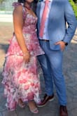 Absolutely loved this dress! It was so comfortable and the perfect dress for a June wedding. It gave a flowy look with the tiered layers. The straps tie and can be worn how you wish. The bust was a flattering look with your bust showing but made it look classy (if you got it, flaunt it). Highly recommend for a wedding! I received so many compliments! - Cristina T.