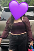 This top was so cute and comfy! I bought it for a concert and got a lot of compliments! The mesh part was super soft and the bust part stayed up really well. - Sarah T.