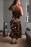 I ordered a little bigger because this is a fabric that looks better loose and flowy. It's a little long for me, so I'm going to get it altered to add a slit up the thigh. Perfect a fall event. - Lacey E.