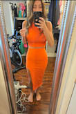 I bought this for my upcoming cruise. The color is beautiful and it's amazing quality! I purchased an XS and S. Most of my measurements fall in the XS but I felt it was just a little too tight on the bottom. My bust definitely needed the small. - Dana D.