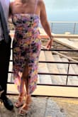 The dress was perfect for a summer wedding! The length makes it classy, but the slit adds a little something. I was told it was "the most unique dress" of everyone there. It was a perfect fit - I'm usually a small but occasionally a medium. Would definitely buy it again! - Cristina S.