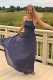 I love this dress, but I kept getting mistaken for a bridesmaid all night so wear it with caution. Check with the bridesmaids to see what color they're wearing first! Medium fit perfectly and I love the strap back. - Robin B.