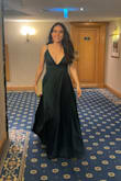 This is a fantastic dress! I love how the fabric flows and the fit was comfortable. The adjustable straps are great and help to make sure the dress fits well. The only issue is it's a bit long; I wore 4" heels and managed to get by, but would have been more comfortable if I'd had time to get it tailored (I ordered too late). I would definitely recommend the dress, just order with enough time to tailor if needed. - Andrea V.