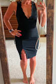 This dress is the perfect little black dress to add to the closet. It's both sophisticated and sexy. Extremely comfortable as well. - Jennifer J.