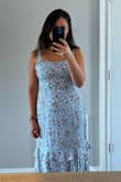 Love the fabric and fit. Hand washed it and it did well. Wore it for bridal shower. - Ellie P.