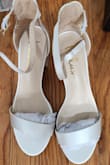 I purchased these shoes for my wedding. I did not want anything super elaborate but elegant, this shoes are just what I wanted and super cheap compared to others in the market. They fit just right and I loved that they have half sizes as they are hard to find. The material is good and they are comfortable. Also, shipping was fast, they arrived within a week. So far, very satisfied. - Adriana D.