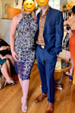 Love this dress! I wore it to a wedding and received lots of compliments. I ordered my usual size (L) and it fit perfectly. I took one star off because the fabric has absolutely zero stretch so sitting was a little uncomfortable and it felt limiting while dancing. - Kelly S.