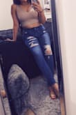 I'm obsessed with the overall look/material of this top! I ordered a size medium and it fit nicely! This top does show a good amount of cleavage/stomach even with high wasted jeans so keep that in mind when ordering! If you're like me and don't really like showing skin I would recommend trying it on first! If you're someone who doesn't really care I feel like you'll love this top for the summer or a night out! I loved the top so much that I ordered it again in white and plan on ordering in black as well! :) - Lorena B.