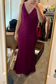 I needed a dress for a black tie optional wedding, so I ordered this one. The color is gorgeous, and it's flattering without being uncomfortable or too revealing. It's a little roomy in the chest, but I usually need a larger size on the bottom than on the top, so that's to be expected. Nothing a bra with a little extra padding can't fix. - Megan D.