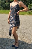 The dress was so beautiful and fit great, but as some other reviews mentioned, it's not the sturdiest. There's a good 2-inch rip in one of the side seams after just a few hours of wear. - Christina K.