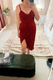 Such a cute and subtly sexy dress! Fits perfectly and makes you feel secure up top. Hips fit perfectly with just a little room for sitting. Can't wait to wear it out. - Amanda A.