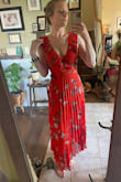 This has to be my new favorite dress. I bought it on a whim because it was on sale. It's a little tight in the ribcage, but is otherwise perfect. I can't wait to wear this to our friends wedding! - Hannah A.