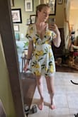 I really love this! I wish it was a little longer and that maybe there was a snap for the cleavage at the top as it's very low cut on me. I can see myself wearing this to the beach or pool on vacation, but not sure if I could wear it in everyday life just because of the length and the cut. - Hannah A.
