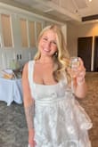 I loved this dress so much, very comfortable!! Fits true to size, my only wish was that the straps were tighter, even when I sized down the straps were loose but other than that, it fit great! - Christina F.