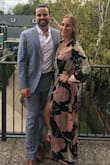 Absolutely loved this dress. The wedding was in October so the sleeves added a nice touch. The slit and the neckline add some sexiness to it and I got many compliments on the dress. It was a little long but manageable. - Jessica P.