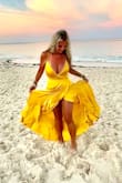 This dress is so beautiful! Got so many compliments when I wore it for my birthday! The material is soft and silky, yet heavy all at the same time. I DO RECOMMEND THIS DRESS! - Sarita M.