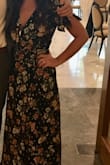 This dress is seriously amazing! I bought it to wear to a wedding and I can't wait to wear it! I will have to get it hemmed since I am short, but not much since I will be wearing heels with it. Even though I have a small chest the top is not too low. - Amanda T.