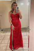 I usually HATE strapless anything but loved the look of this dress so I got it "just in case" I liked it! I attended a black tie movie premiere and wore this dress. I had so many compliments on it the entire evening. I did not have to make any alterations to the dress. I wore 4 inch heels and the length was perfect for my height. I typically wear a small but based on reviews I sized up to a medium and it worked perfectly. Highly recommend this dress. It is not only pretty but super comfy too! - Brianna H.